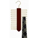 Specialty Vertical Tie Hanger - Walnut & Brass