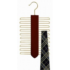 Specialty Vertical Tie Hanger - Walnut & Brass