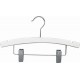 White Combination Hanger w/ Clips - 12"