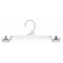 Plastic Gripper Hanger w/ Stationary Hook - White