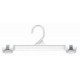 Plastic Gripper Hanger w/ Stationary Hook - White